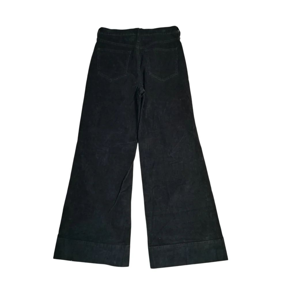 J. Crew Black Courdoury Wide-Leg Trouser Size 26 P